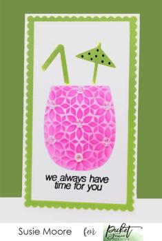 Picket Fence Studios Tropical Drinks 6x6 Inch Stencil - Schablone