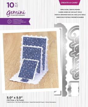 Gemini Triple Easel Ornate Frames Create-a-Card Dies  - Stanze - 