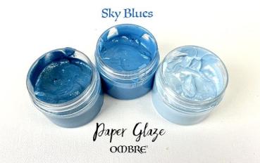 Picket Fence Studios Paper Glaze Ombre Sky Blues 