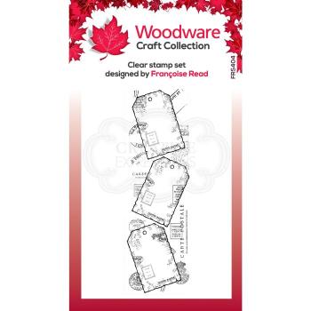 Woodware Three Tags  Clear Stamps - Stempel 