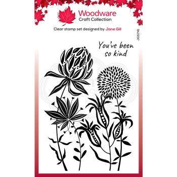 Woodware Autumn flowers  Clear Stamps - Stempel 