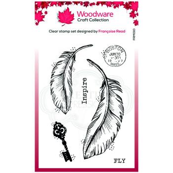Woodware Two Feathers Clear Stamps - Stempel 