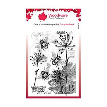 Woodware Three Bees  Clear Stamps - Stempel 
