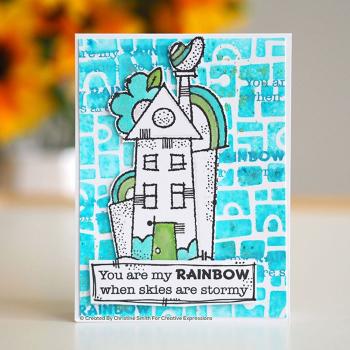 Woodware Rainbow House  Clear Stamps - Stempel 