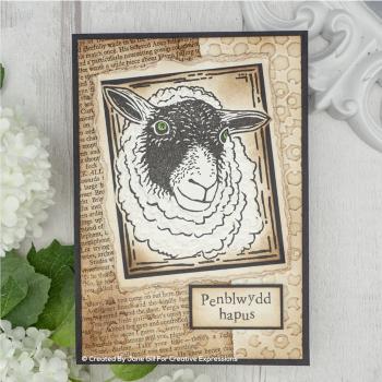 Woodware Lino Cut Sheep  Clear Stamps - Stempel 