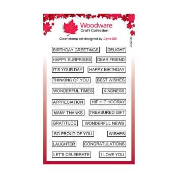 Woodware Word Fragments Clear Stamps - Stempel 