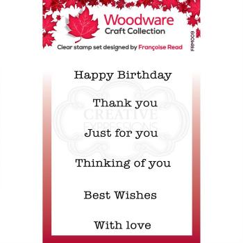 Woodware Mini Greetings Clear Stamps - Stempel 
