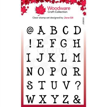 Woodware Quirky Typewriter Alphabet Caps  Clear Stamps - Stempel 