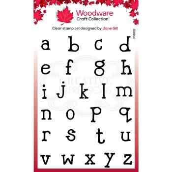 Woodware Quirky Typewriter Alphabet Lowercase Clear Stamps - Stempel 