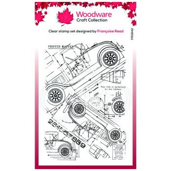 Woodware Blueprint Background  Clear Stamps - Stempel 
