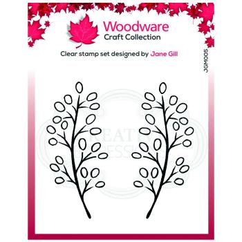 Woodware Carla Leaf  Clear Stamps - Stempel 