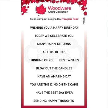 Woodware Geburtstags-Streifen  Clear Stamps - Stempel 