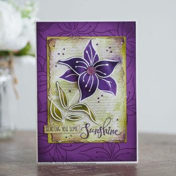 Woodware Lily Skizze  Clear Stamps - Stempel 