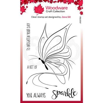 Woodware Schmetterlings-Skizze  Clear Stamps - Stempel 