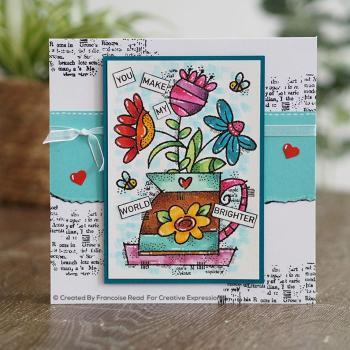 Woodware Flower Jug  Clear Stamps - Stempel 