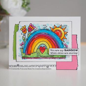 Woodware Colourful Greetings  Clear Stamps - Stempel 