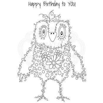 Woodware Fuzzy Friends Hugo Clear Stamps - Stempel 