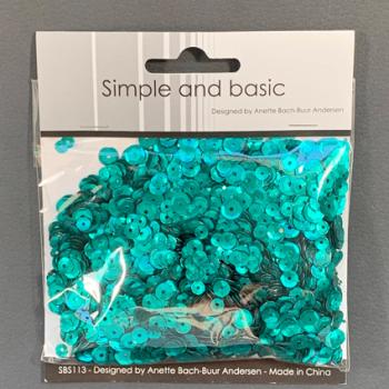 Simple and Basic " Emerald Green Sequin Mix " - Pailetten