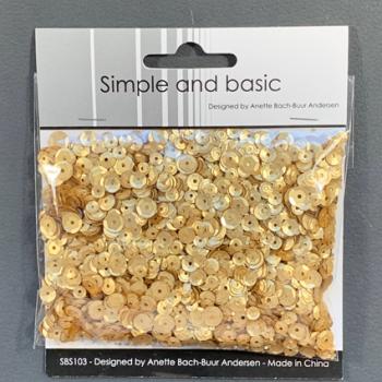 Simple and Basic " Gold Sequin Mix " - Pailetten