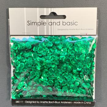 Simple and Basic " Green Sequin Mix " - Pailetten