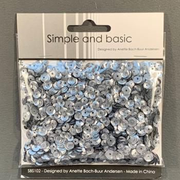 Simple and Basic " Gunmetal Sequin Mix " - Pailetten