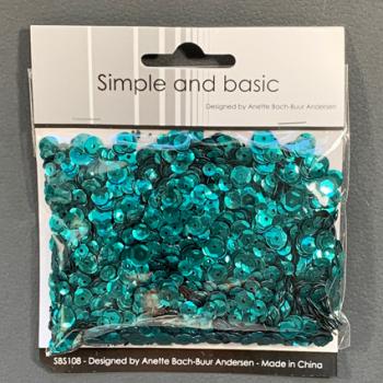 Simple and Basic " Jade Green Sequin Mix " - Pailetten
