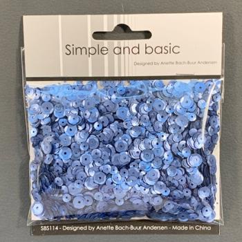 Simple and Basic " Pale Blue Sequin Mix " - Pailetten