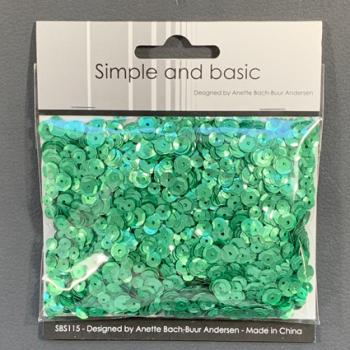 Simple and Basic " Pale Green Sequin Mix " - Pailetten