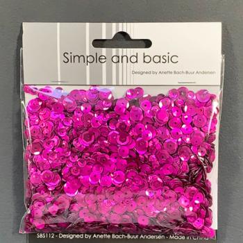 Simple and Basic " Pink Sequins Mix " - Pailetten