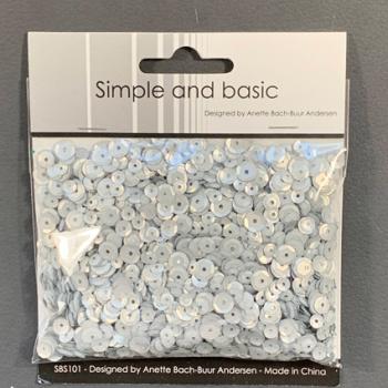 Simple and Basic " Silver Sequin Mix " - Pailetten