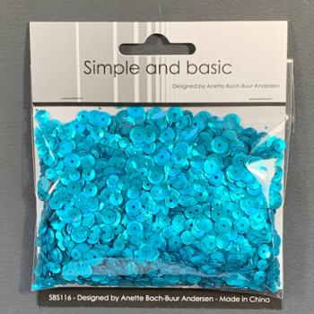 Simple and Basic " Turquoise Sequin Mix " - Pailetten