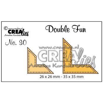 Crealies - Double Fun Stanzschablone no.30 Ecken mit Punkten 