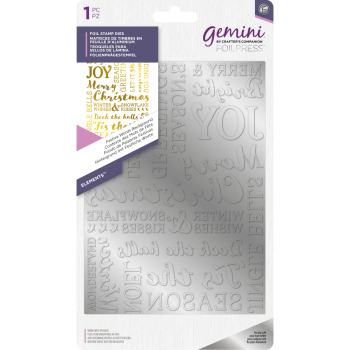 Gemini Foil Stamp Foil Stamp Die Elements Festive Words Background - Hotfoil - 