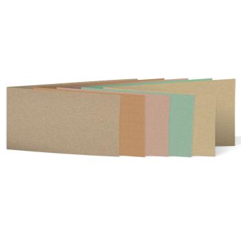 Sortiment "Krafttöne" 25x Faltkarten in 5 Farben DIN Lang - farbig sortiert