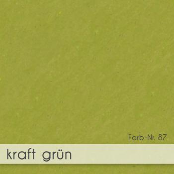 Preview: Trippelkarte - Leporello 220g/m² DIN B6 3-Fach in kraft grün