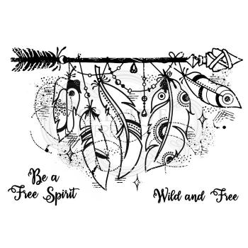 Woodware Set Feathered Arrow Clear Stamps - Stempel 