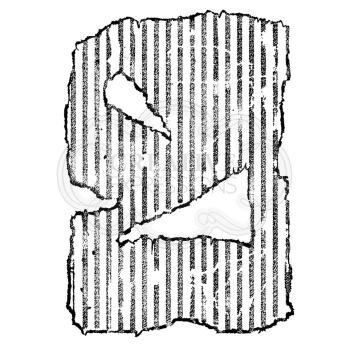 Woodware Set Torn Cardboard Clear Stamps - Stempel 