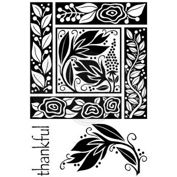 Woodware Set Floral Block Clear Stamps - Stempel 
