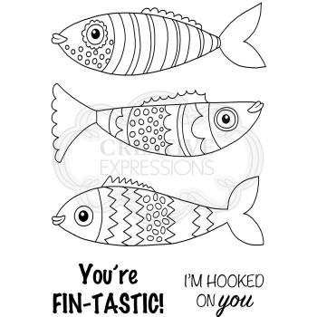 Woodware Set Swimming Fish  Clear Stamps - Stempel 