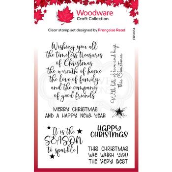 Woodware Christmas Words Clear Stamps - Stempel 