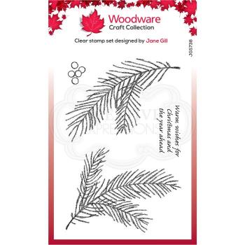 Woodware Pine Branch  Clear Stamps - Stempel 
