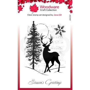 Woodware Musical Deer  Clear Stamps - Stempel 