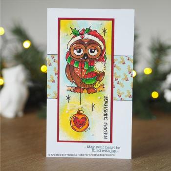 Woodware Bauble Owl  Clear Stamps - Stempel 
