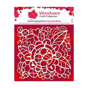 Woodware - Stencil Flower Doodle Schablone