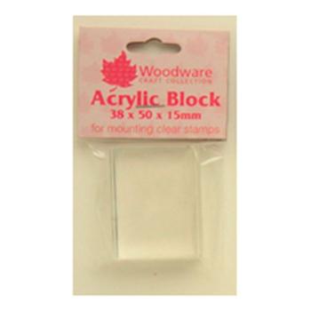 Woodware  - Acrylic block 38x50mm Small - Stempelblock