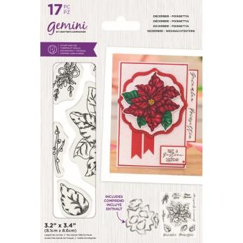 Gemini December Poinsettia Stamp & Die - Stempel & Stanze 