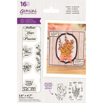 Gemini August Gladiolus Stamp & Die - Stempel & Stanze 