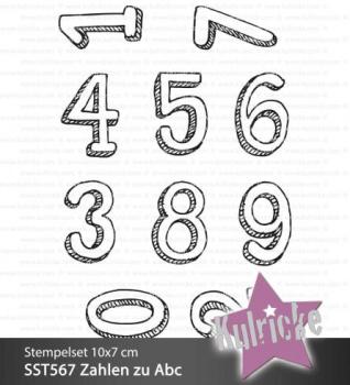Kulricke Stempelset "Zahlen zu ABC" Clear Stamp Motiv-Stempel