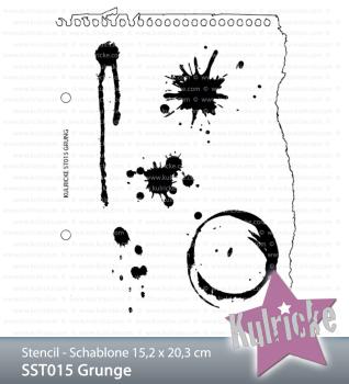 Kulricke Schablone - Stencil "Grunge"  6x8" (15,2x20,3cm)