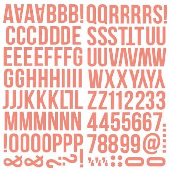 Simple Stories - Color Vibe - Coral - Foam Alpha Stickers 